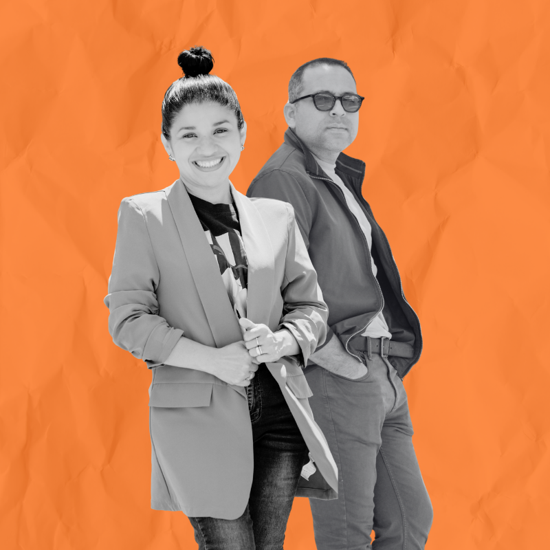 Josué y Hulda durante una sesión de enfoque creativo